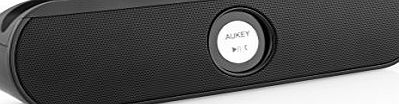 Aukey Bluetooth Speaker Portable Wireless Mobile Speaker Stand w/ Viewing Cradle, Dual 5W Driver, Enhanced Bass Boost, Built in Mic Speaker System, 3.5mm AUX Port, Rechargeable Battery, Works for Appl