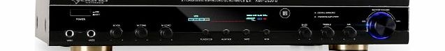 auna  AMP-2520-B Home Cinema Hifi Amplifier (400W Max, 5 Channels amp; 2 Mic Inputs) - Black