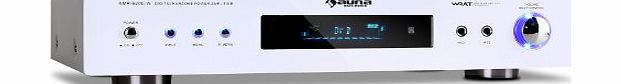 auna  AMP-9200 Home Cinema Hifi Amplifier (600W Max, 5.1 Channels amp; Integrated Radio) - Silver
