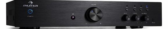 auna  AV2-CD508 Hifi Amplifier (Brushed Stainless Steel, 600W Max 