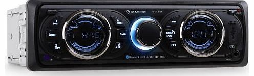  MD-160-BT Bluetooth Car Stereo (MOSFET Amp, FM Radio with RDS, MP3 Playback via USB/SD/AUX & Bluetooth) - 7 Colour LCD Display