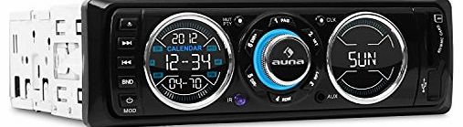  MD-180 Car Stereo (FM Radio with RDS, USB / SD Connectivity & MOSFET Technology) - Black