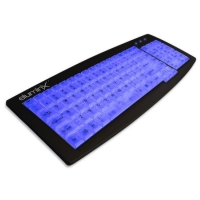 Auravision Eluminx Black Keyboard with Blue Illuminated Keys