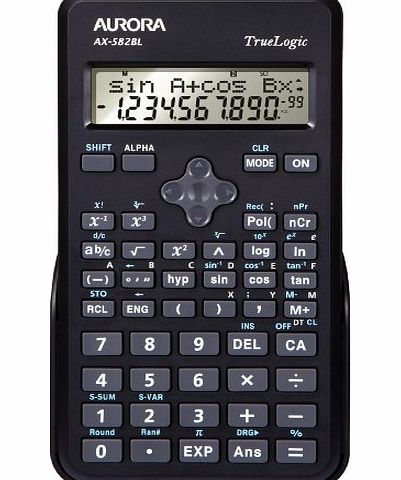 Aurora AX-582BL Scientific Calculator - Black