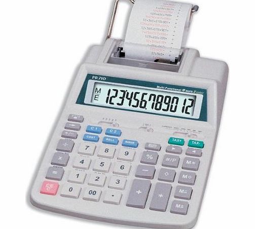 Aurora Calculator Printing Currency and Tax 12 Digit Battery and Mains 147x24...