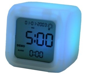 Aurora Colour Changing Clock - with Mains Adaptor