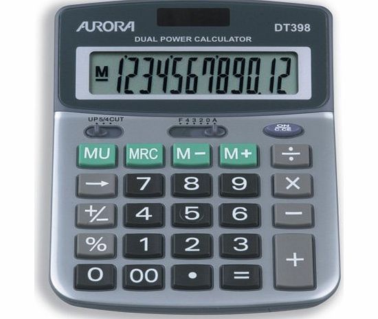 Aurora DT398 Semi Desktop Calculator (Stylish Executive Model)