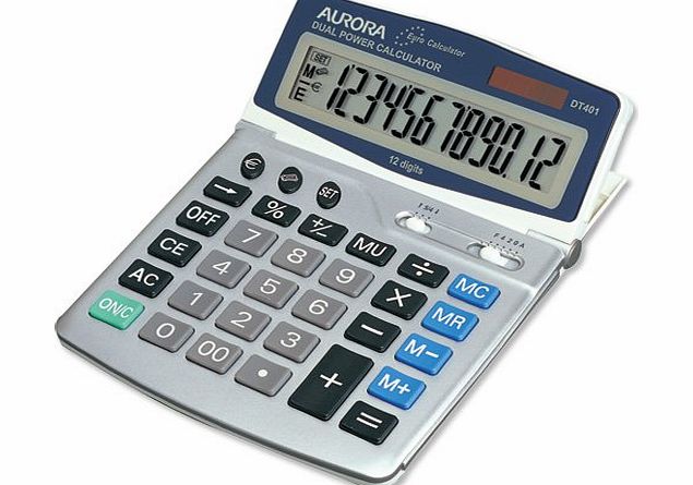 Aurora DT401 Desktop Calculator (With Huge Display and Euro)