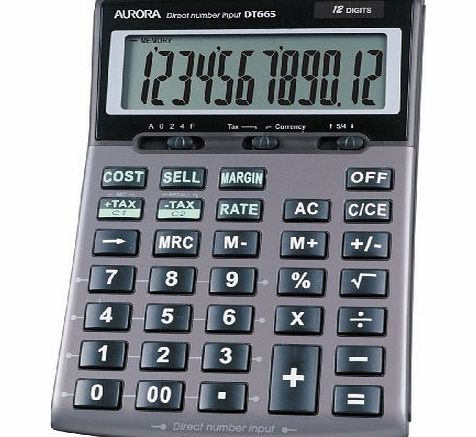 Aurora DT665 Large Business Calculator (With Cost Sell Margin and Tax)