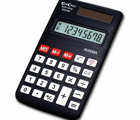 Aurora EC 240 EcoCalc Handheld Calculator
