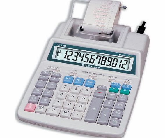 Aurora PR720 Printing Calculator (Two Colour and Mains Power)