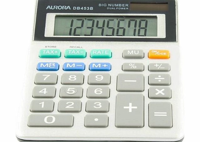 Aurora Semi-Desktop Calculator 8-Digit (Pack of 2)
