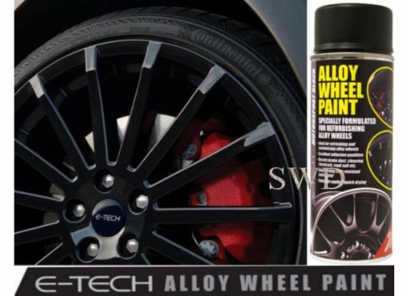 Motorsport Black E-TECH Alloy Wheel Paint Chip resistant Wheel refurb