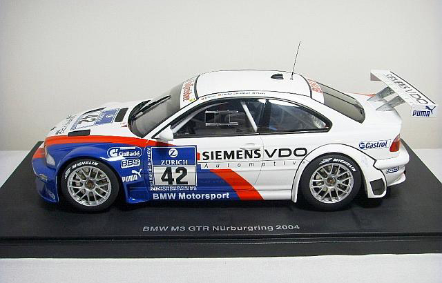 AUTOart BMW M3 GTR 24hrs Nurburgring 2004 #42 in White