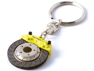 Die-cast Model Accessories Brake Disc (Ceramic) Keychain ( scale in )