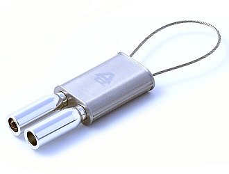 Die-cast Model Accessories Exhaust Keychain ( scale in Silver)