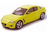 Die-cast Model Mazda RX8 (1:18 scale in Yellow)