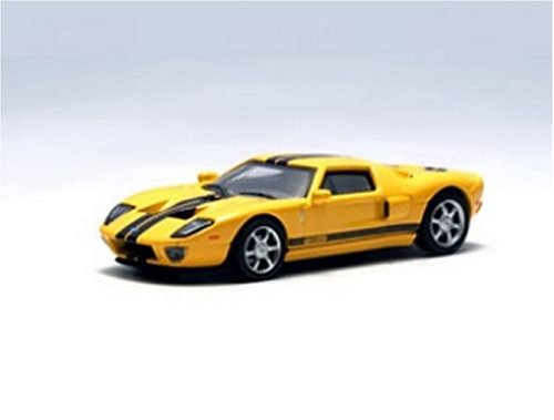 AutoArt Diecast Model Ford GT (2004) in Yellow (1:64 scale)