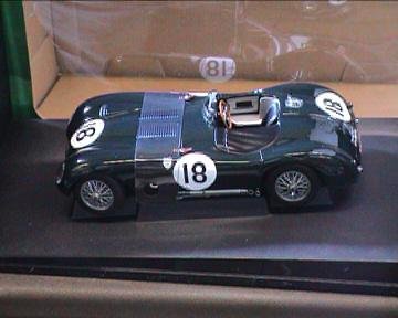 Diecast Model Jaguar C Type (1953 Le Mans winner) in British Racing Green
