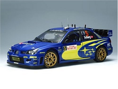 AutoArt Diecast Model Subaru Impreza WRC 2006 (Monte Carlo Rally) in Metallic Blue (1:18 scale)