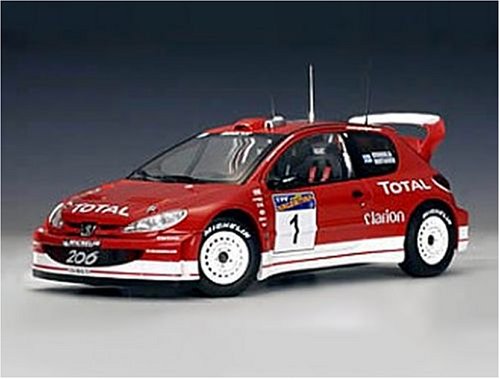 AutoArt Peugeot 206 WRC (Winner of Argentina Rally 2003) in Red (1:18 scale)