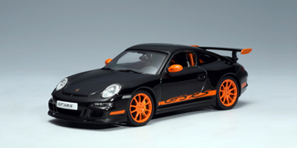 AUTOart Porsche 997 GT3 RS Black/Orange Stripes