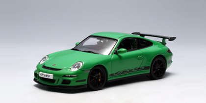 AUTOart Porsche 997 GT3 RS Green / Black Stripes