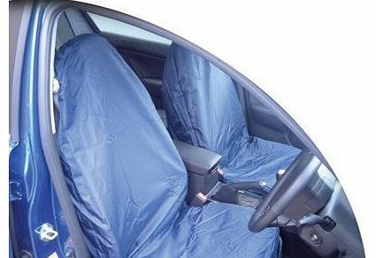 DARK NAVY BLUE - PAIR OF WATERPROOF CAR FRONT SEAT COVERS PROTECTORS