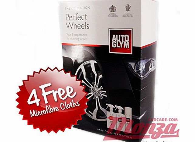 Autoglym New!! Autoglym Perfect Alloy Wheels Complete Car Valet Kit **PLUS 4 x FREE MICOFIBRE POLISHING CLOTHS**