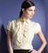 Frill Front Blouse with Silk