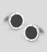 Autograph Gunmetal Circle Cufflinks