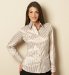 Autograph Long Sleeve Bold Satin Stripe Blouse