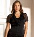 Autograph Short Sleeve Frill Front Chiffon Blouse