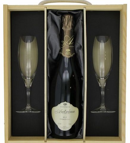 Autreau Premier Cru Champagne presented in a Gift Box with 2 Sensation Champagne Flutes Non Vintage 75 cl