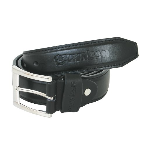 Avalaan Mens Avalaan Layback Leather Belt Worn Black