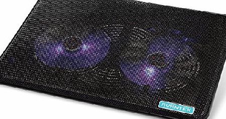 15 Laptop Notebook Cooling Pad Chill Mat with Dual 140mm Blue LED Fans