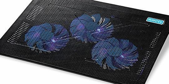 17 Laptop Notebook Cooling Pad Chill Mat with Triple 110mm Blue LED Fans