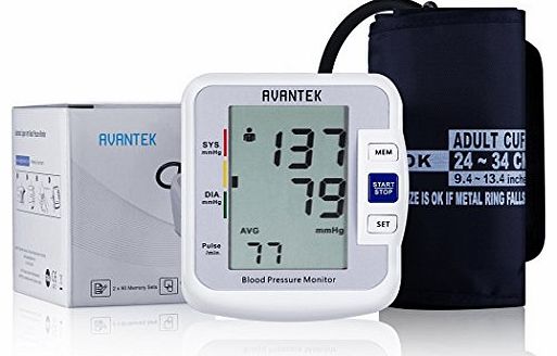 AVANTEK Portable Digital Automatic Upper Arm Blood Pressure Monitor - Gift for Families