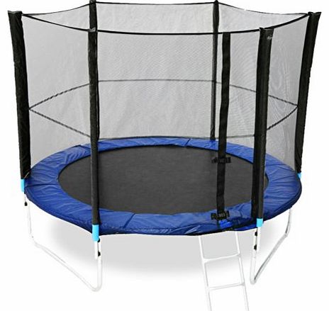 AVC 8ft Trampoline With Enclosure / Safety Net, Ladder And Rain Cover