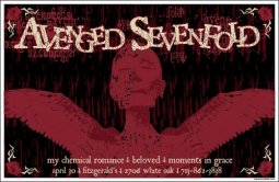 AVENGED SEVENFOLD Limited Edition Concert Poster - by Brutefish