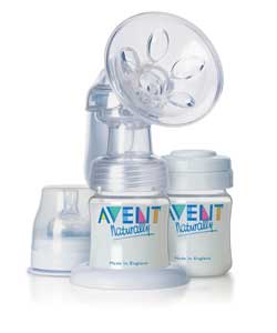 Avent Isis Breast Pump and 2 Bottles