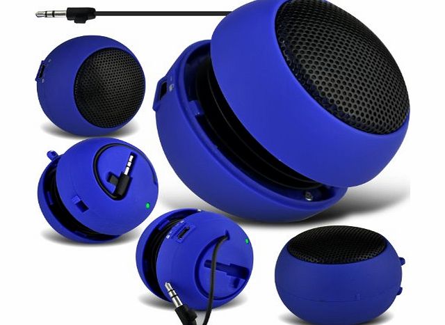 Aventus (Blue) Sony Xperia M2, dual, Sony Xperia M Universal Mini Capsule Travel Rechargable Loud Bass Speaker 3.5mm Jack To Jack Input Exclusive By *Aventus*
