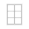 Avery 6 Per Sheet Laser Labels 93 x 99mm - White
