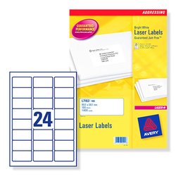 Avery 8 Per Sheet Clear Laser Labels (68 x 99mm)