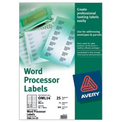 Avery 8 per Sheet Word Processing Labels (98 x