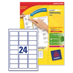 Avery Addressing Labels Laser Jam-free 24 per