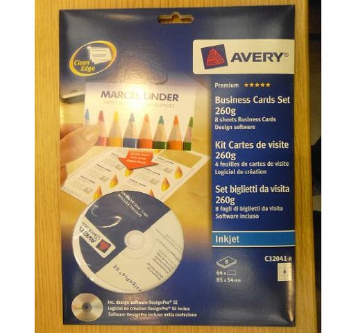 Avery Dennison Avery 260gsm Double Sided Inkjet Business Cards and Software