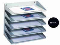 AVERY five tier black steel letter rack which