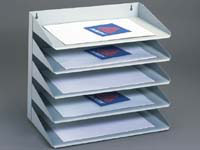 AVERY five tier grey steel letter rack which can