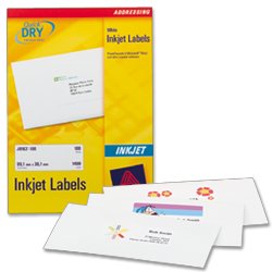 Avery Inkjet Labels 68 x 99mm 8 Labels Per Sheet